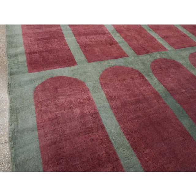 Galerie Shabab Collection Mid-20th Century Turkish Art Deco Style Carpet For Sale - Image 4 of 9