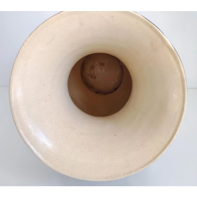 Ceramic Large Early 20th Century Floral Vase For Sale - Image 7 of 10