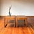 Timeless pair of mid century teak side table made by Founders. Both feature a hidden drawer. Some light discoloration as...