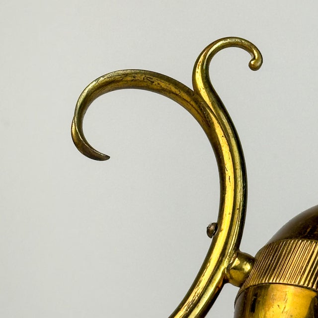 Vintage Italian Red Brass Wall Sconces, 1950s, Set of 2 For Sale - Image 14 of 18