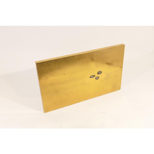 Coffee Table in Etched Brass by Lova Creation, 1980s For Sale - Image 6 of 13