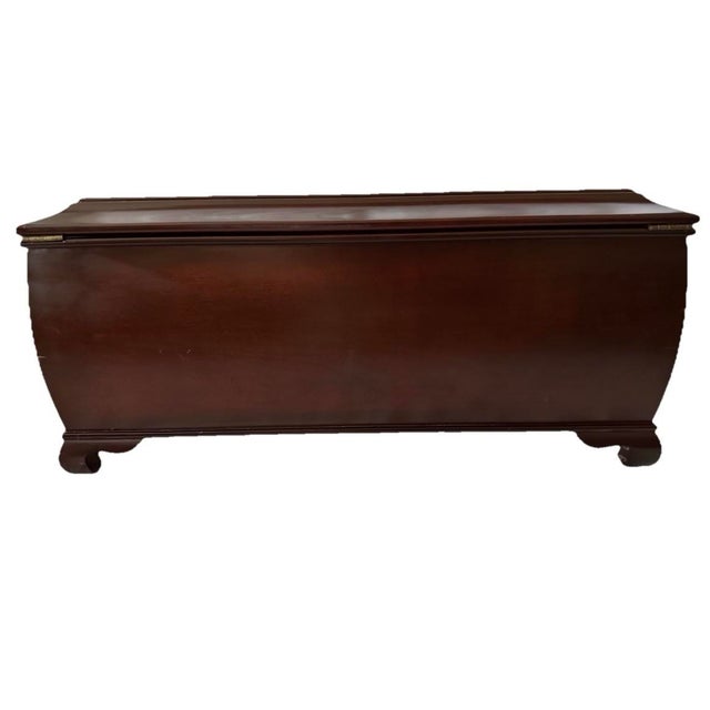 Vintage Early 21st Century Dark Wood Tea Chest/Storage Box For Sale - Image 4 of 10