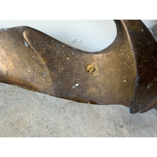 Vintage Flying Birds Brass Outdoor Wall Sculptures – Set of 5 For Sale - Image 10 of 12