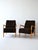 Scandinavian armchairs from the 1960s with wooden structure and armrests and seat lined with original period fabric. The...