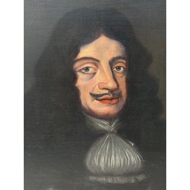 Oil Portrait of King Charles II in Armour With the Order of the Garter English School, Circa 1850, After Sir Peter Lely (1618–1680) For Sale - Image 12 of 18