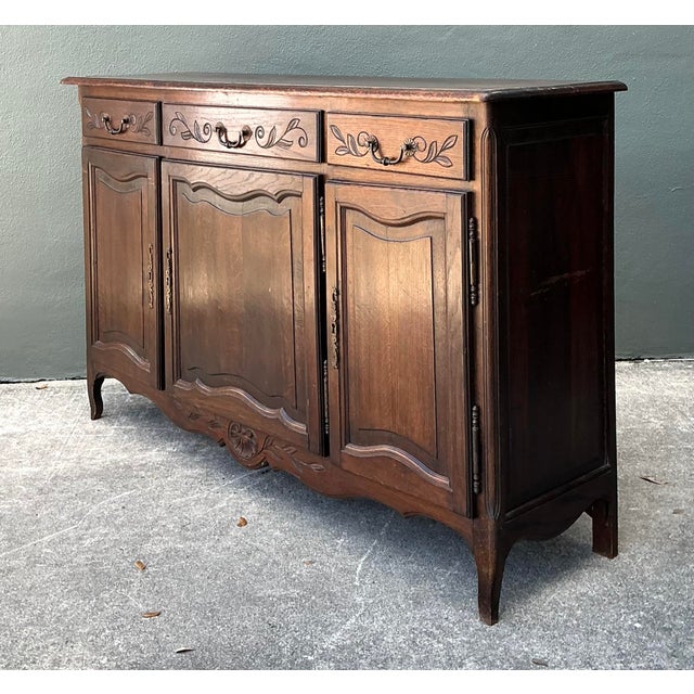 Vintage French Carved Sideboard For Sale - Image 4 of 12