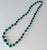 African 26" Vintage Graduating Malachite Alternating With Glass Beads For Sale - Image 3 of 5