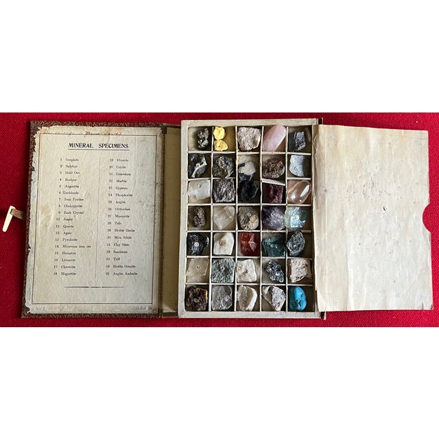 Early 20th Century Scientific Collection of Mineral Specimens Displayed in a Book Form Case For Sale - Image 4 of 9