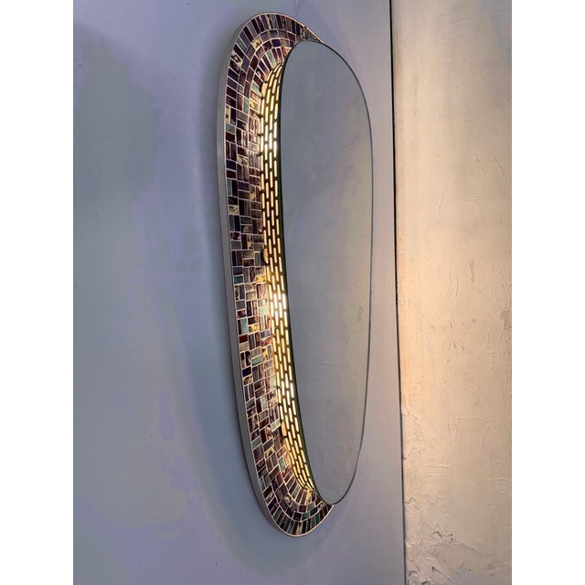 Large Illuminated Mosaic Mirror, 1950s For Sale - Image 13 of 18