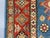 Blue and Rust Red Kazak Wool Runner Rug, Tribal Hallway Rug, 2'9" X 9'9" For Sale - Image 15 of 16