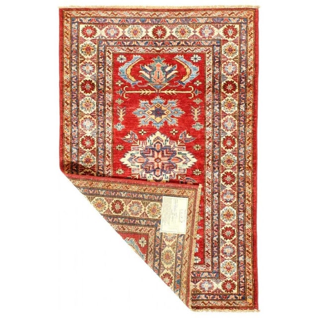 Traditional 2020s Red Pak Super Kazak Lamb's Wool For Sale - Image 3 of 4