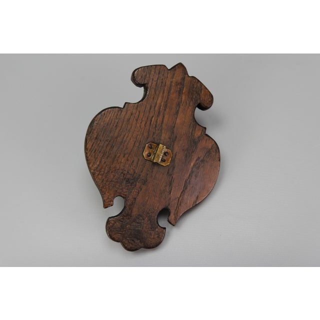 French Hand-Carved Oak Wood Wall Plaque with Cherubs Head, 1900s For Sale - Image 14 of 18