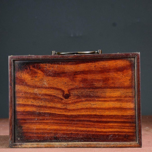 Vintage Chinese Rosewood 7-Drawer Miniature Treasure Cabinet / Jewelry Chest For Sale - Image 9 of 9