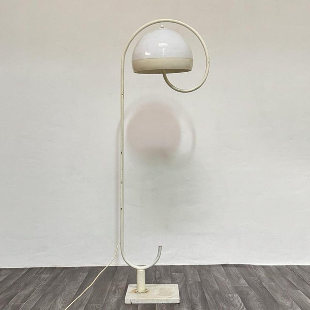 Vintage Space Age Floor Lamp with Marble Base from Guzzini, 1970s For Sale - Image 15 of 16