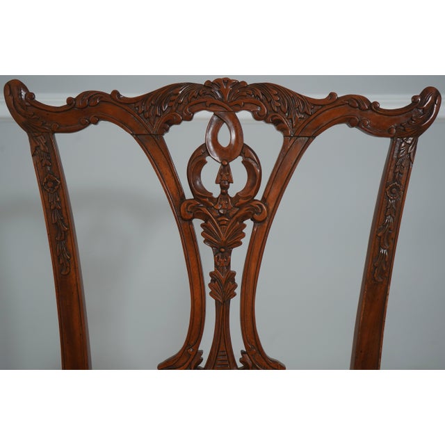 Set of 8 Mahogany Chippendale Style Dining Chairs For Sale In Philadelphia - Image 6 of 18