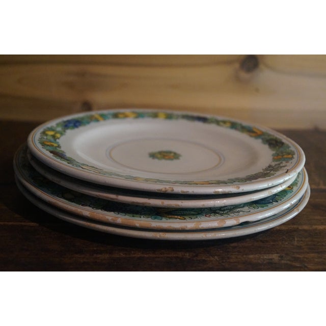 1940s Italian Cantagalli Pottery Plates - Set of 4 For Sale - Image 9 of 9
