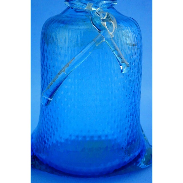 Vintage Bag-Shaped Vases in Sea Blue Murano Glass from Cenedese Glassworks, Italy, 1970s, Set of 2 For Sale - Image 11 of 18