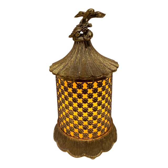 Vintage Matson Gold Tone Electric Vanity Light Lamp For Sale