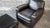 Animal Skin Restoration Hardware Art Deco Black Leather Club Chair & Ottoman For Sale - Image 7 of 14