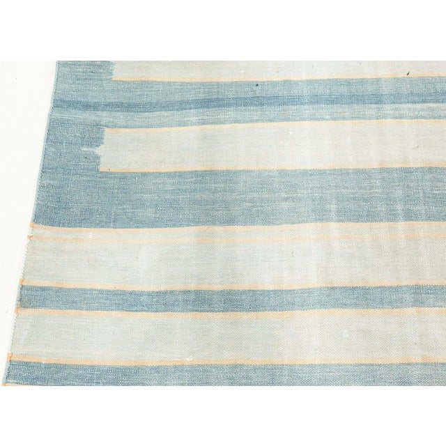 Textile Doris Leslie Blau Vintage Indian Dhurrie Rug For Sale - Image 7 of 9