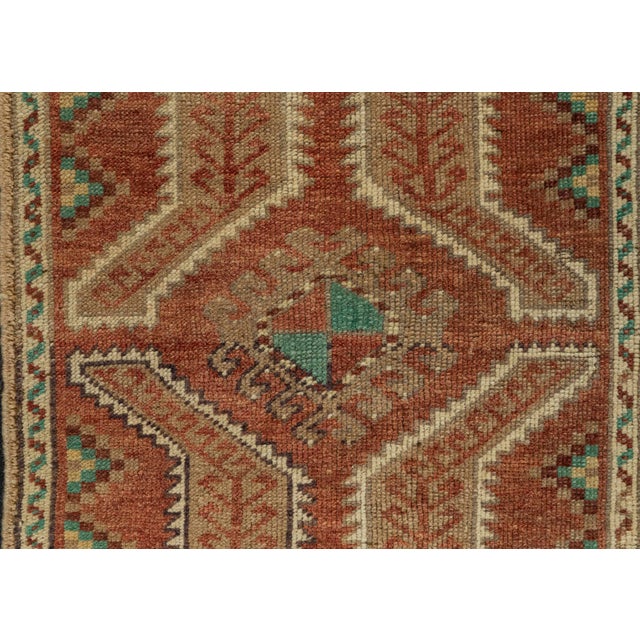 Turkish Mini Rug Oriental Hand Knotted Vintage Rug 1'9" x 3'1" #21160 For Sale - Image 4 of 8