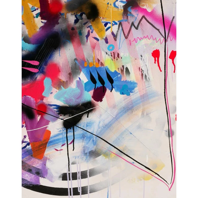 2022 "Untitled (After Art Blakey)" Colorful Abstract Mixed Media Painting by David Hardaker For Sale - Image 9 of 11