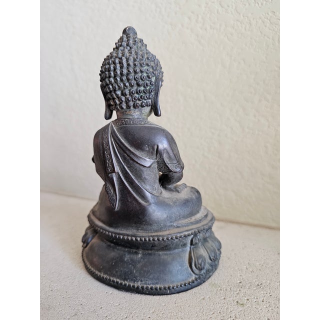 Bronze 19th Century Tibetan Green Tara Bronze – Shyama Tara “Swift Liberator” For Sale - Image 8 of 12