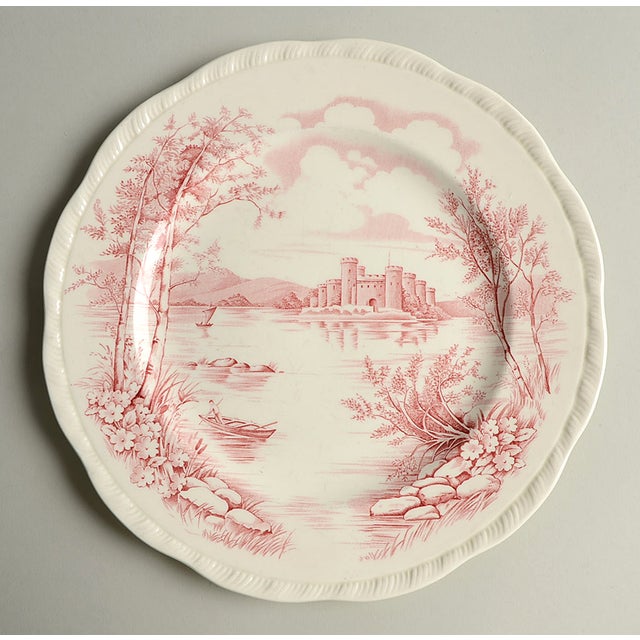 Vintage Mixed Pink Transferware Dinner Plates Set of 8 Chairish