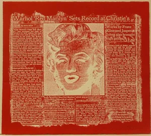 1990 "Red Marilyn" Pop Art Style Etching by William Anastasi