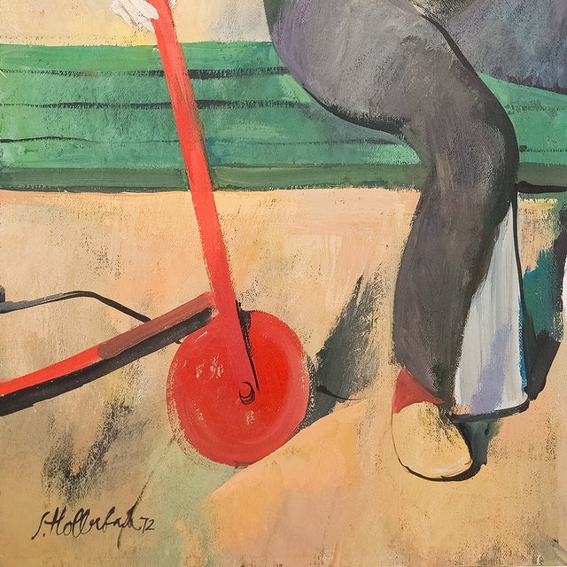 A Mother and Child in the Park - Serge Hollerbach, C. 1972 For Sale - Image 4 of 8