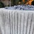 Custom Limestone Texture Fire Pit With Fluted Edges With Fire Pebbles For Sale - Image 15 of 15