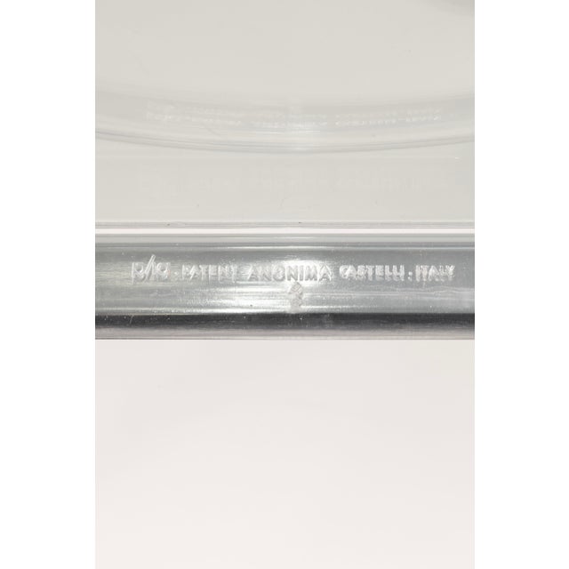 Silver Set of 4 Pila Folding Lucite Chairs by Piretti for Castelli With Original Box For Sale - Image 8 of 9