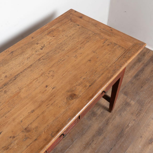Early 19th Century Swedish Original Red Painted Pine Work Console Table For Sale - Image 6 of 16