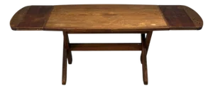 Danish Modern, Brutalist Dining Table, Stained Pine, Denmark, 1960s