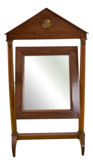 Antique Empire Psyche Floor Mirror, 1800s