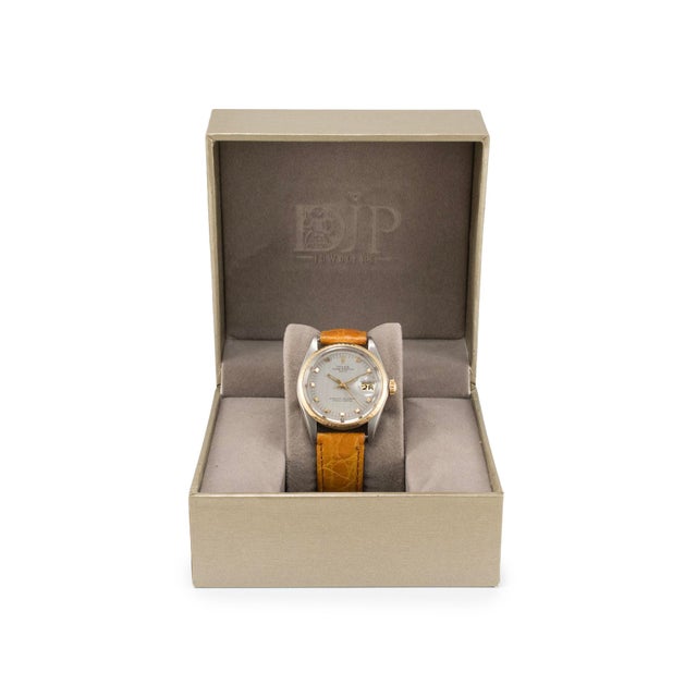 Vintage Rolex Oyster Perpetual Date 34mm 1501 Steel Gold Automatic Watch For Sale - Image 9 of 10