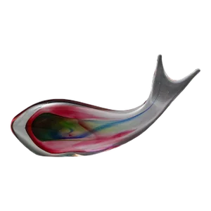 Seguso Signed Mid-Century Modern Italian Murano Art Glass Colorful Fish Sculpture
