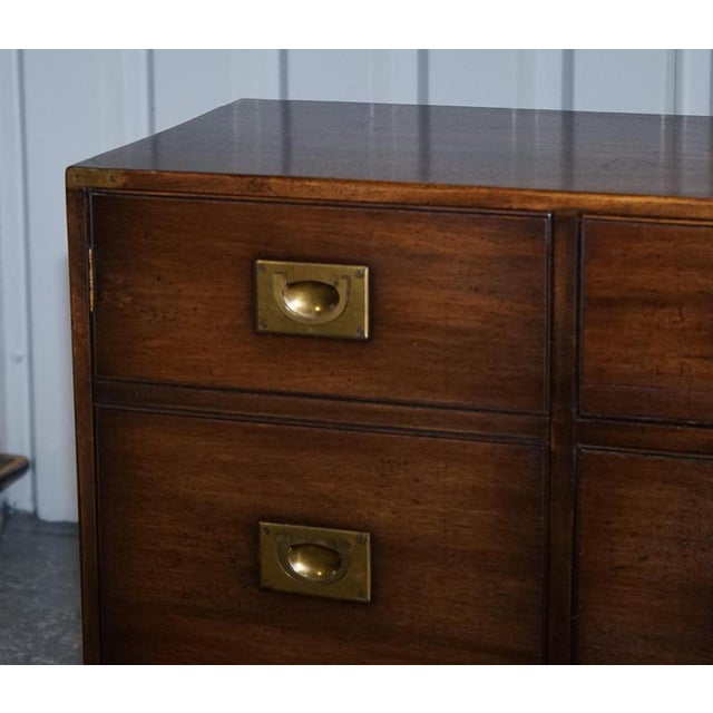 British Military Campaign Sideboard with Brass Fittings from Bevan Funnell, 1950s For Sale - Image 16 of 18