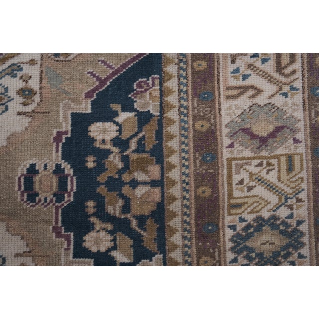 Textile Hand Woven Geometric Turkish Oushak Wool Rug 2'9'' X 5'1'' For Sale - Image 7 of 10