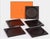 HERMES 5 square ebony presentation plates Signed on the base, 30.5 x 2 cm Very good condition - Box included This piece...