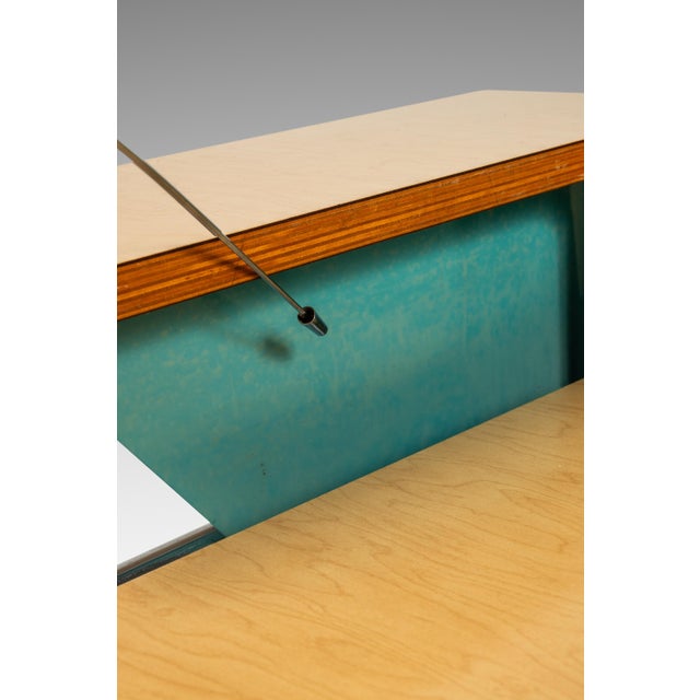 Mid-Century Modern Industrial Writer's Desk / Computer Desk W/ Adjustable Height Desk Top in Chrome & Metal, Usa, C. 1970s For Sale - Image 18 of 18