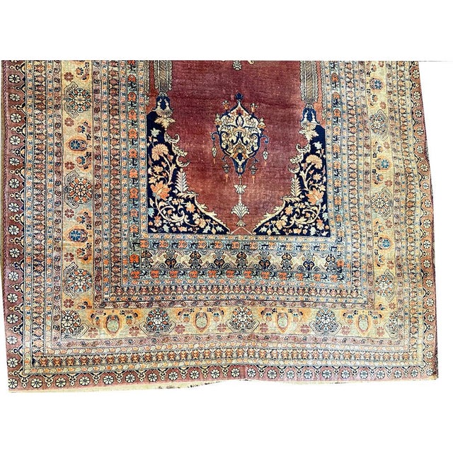 Antique Sensational 100% Silk Pesian Haji Jalilli Rug For Sale - Image 10 of 10
