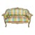 Palm Beach Style Vintage Settee Reupholstered in Silk For Sale