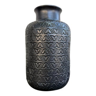 Vintage Vase Sgraffito Gunmetal Raymor Alvino Bagni Aldo Londi Bitossi Italy For Sale