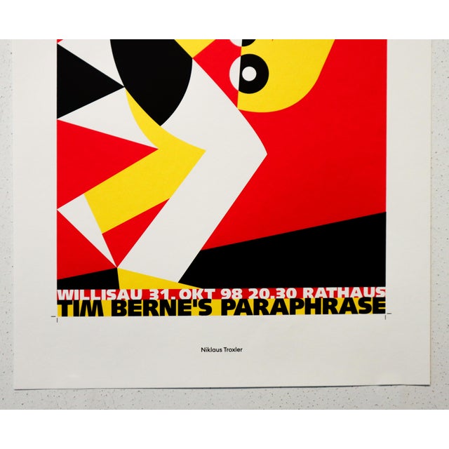 The School of Paris 2021 Masters of Serigraphy Posters, Individual Print, Tim Bernes' Paraphrase , Niklaus Troxler For Sale - Image 3 of 3