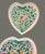 Boho Chic Late 20th Century Italian Terra-Cotta Hand Painted Deruta Pottery Heart Shaped Luncheon Plates- Set of 4 For Sale - Image 3 of 8