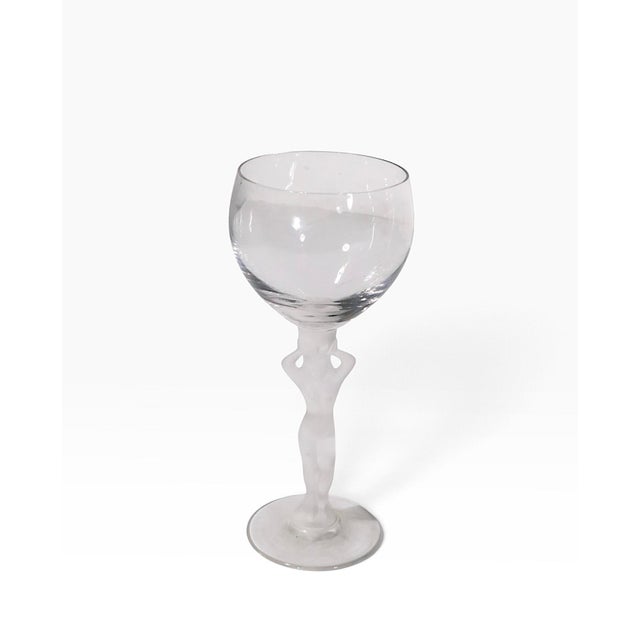 1970s Art Deco Venus Bacchante Stemware Glasses by Bayel - Set of Eight For Sale In New York - Image 6 of 14