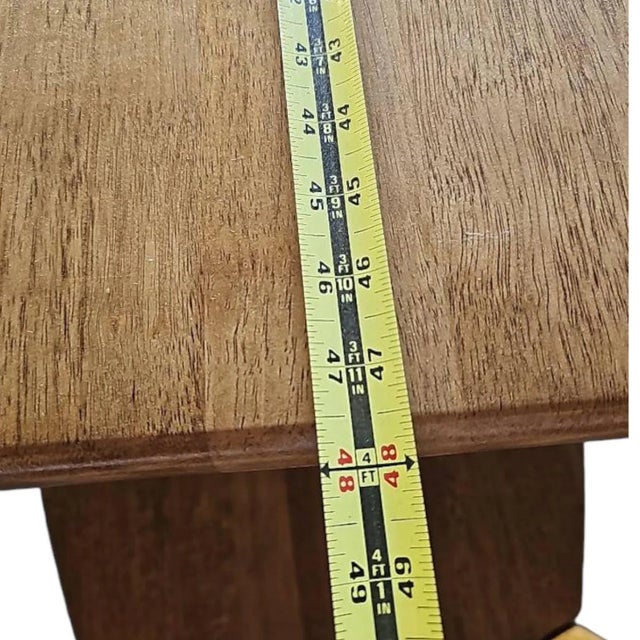 Viintage Amish Style Expandable Rustic Farmhouse Kitchen Table and 4 Ladderback Chairs For Sale - Image 11 of 12