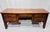 French Antique wood pegged Desk / Console Table. Perfectly buttery. Brass shield escutcheons. Hand cut dovetail drawers....
