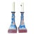 1970s Pair of Ceramic and Wooden Table Lamps With Tassel Accents For Sale